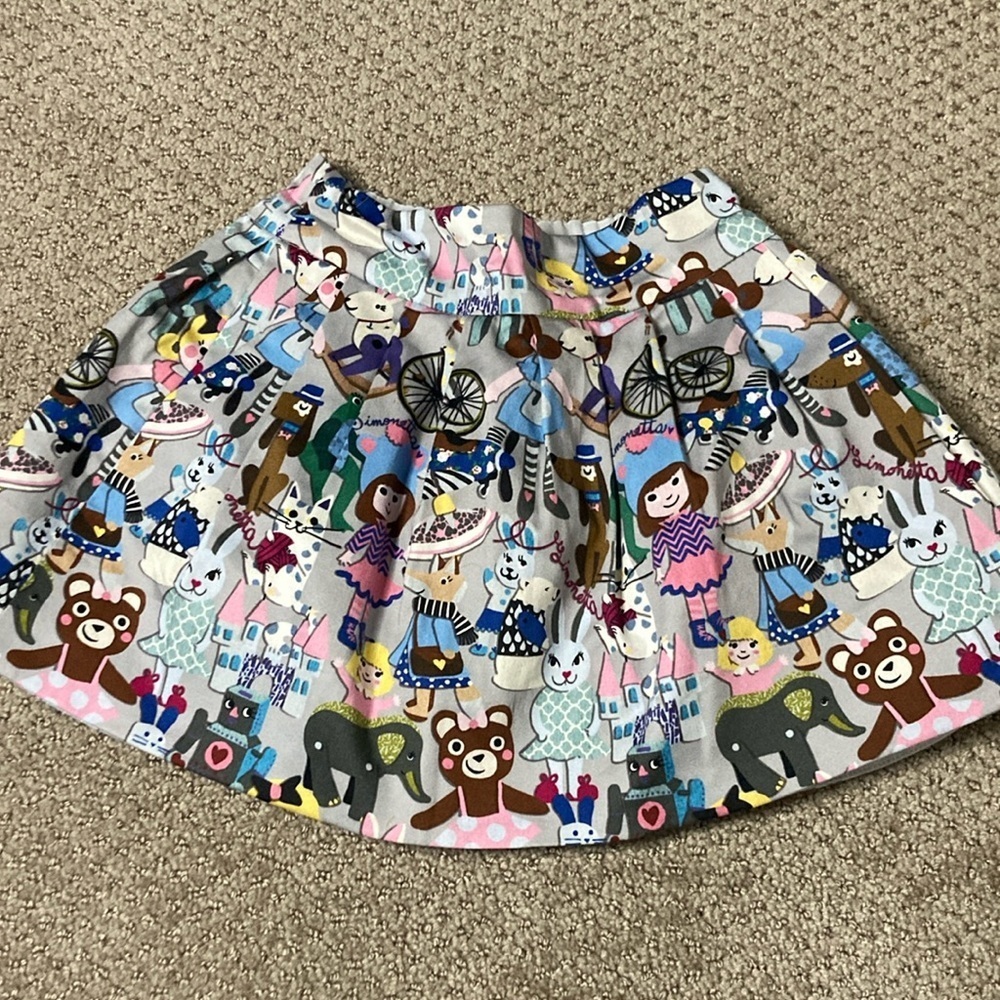 Simonetta Mini Skirt with Cartoon Print